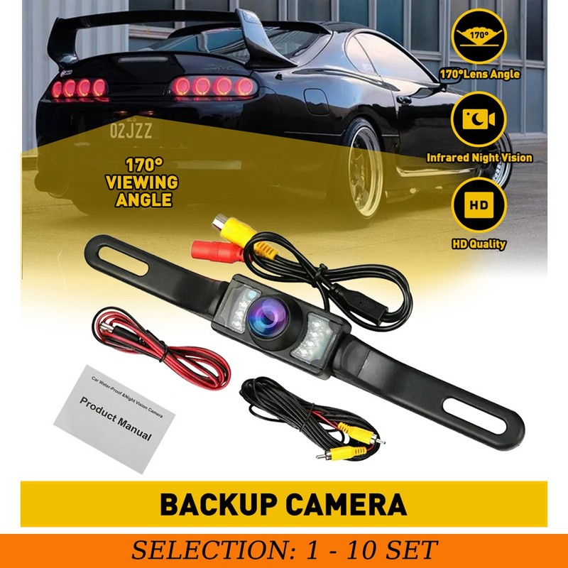 1-10Set 170° Night Vision Universal 7LED Reverse Backup Parking Camera Rear View