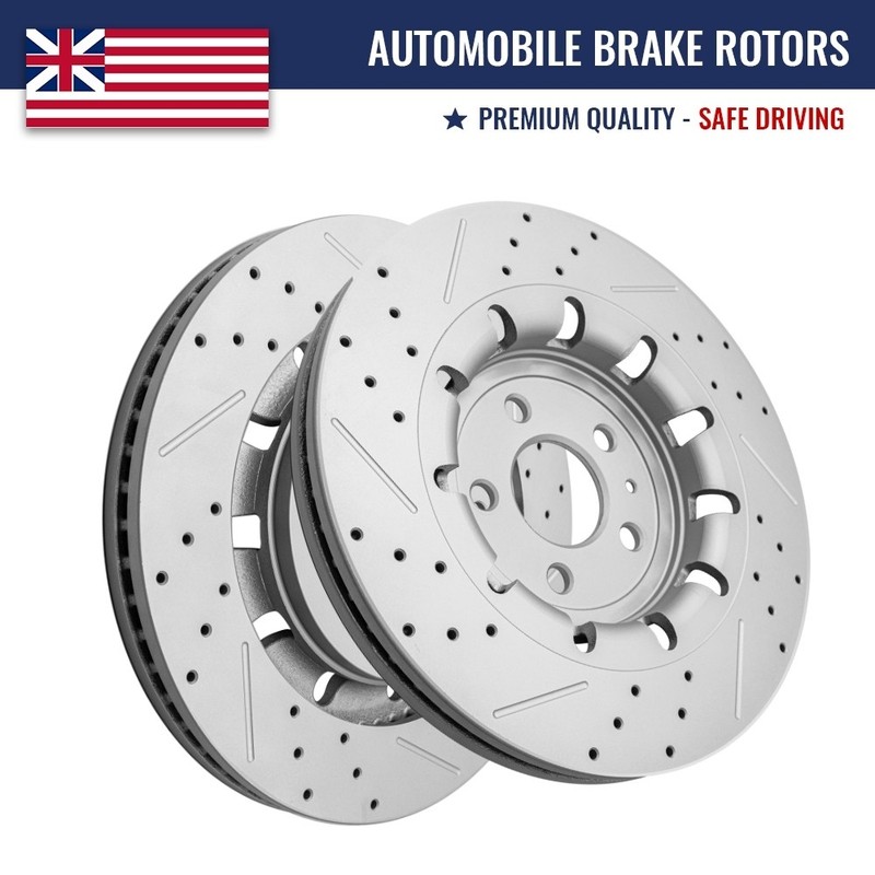 Front Drilled Rotor for 2013-2019 Ford Flex Explorer Taurus Lincoln MKS MKT