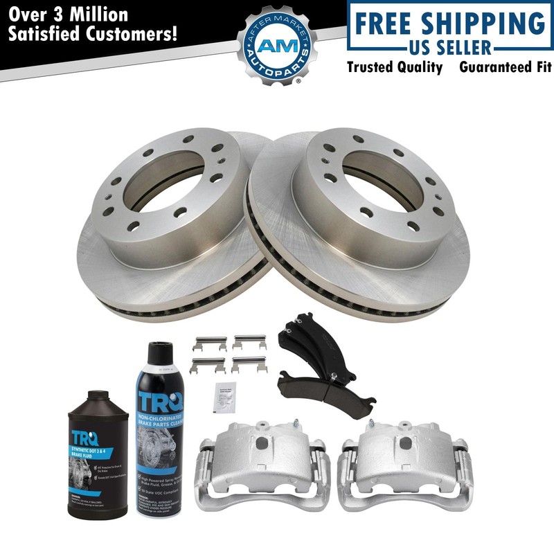 Front Brake Pad & Rotor Kit Ceramic for Cadillac Chevrolet GMC Hummer
