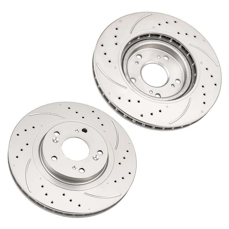 Fits 2002-2006 Acura RSX Front Drilled Slotted Brake Rotors 45251S9AE50 2PC gallery