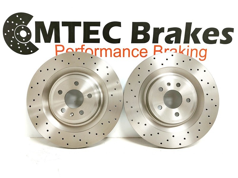 356mm Rear Perforated Brake Disc Kit Set For Audi A6 A8 S6 S7 R8