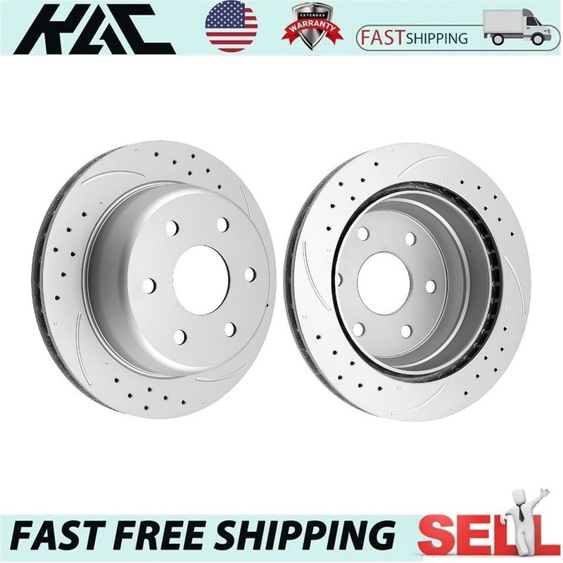 2x Rear Disc Brake Rotors for Silverado 1500 2002-2006 Tahoe 2001-2006 56919