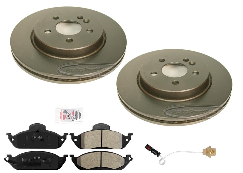 Carbon Disc Brake Rotors Semi Met Brake Pads For 2003-2005 Mercedes Benz ML350