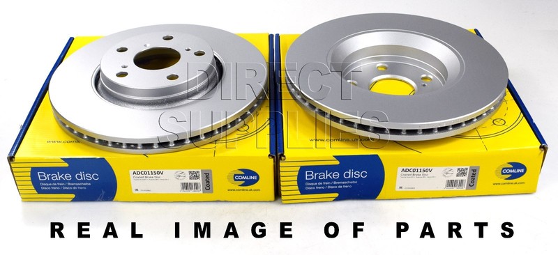 2 X FRONT BRAKE DISCS AURIS AVENSIS COROLLA VERSO 1.6 2.0 1.8 ADC01150V