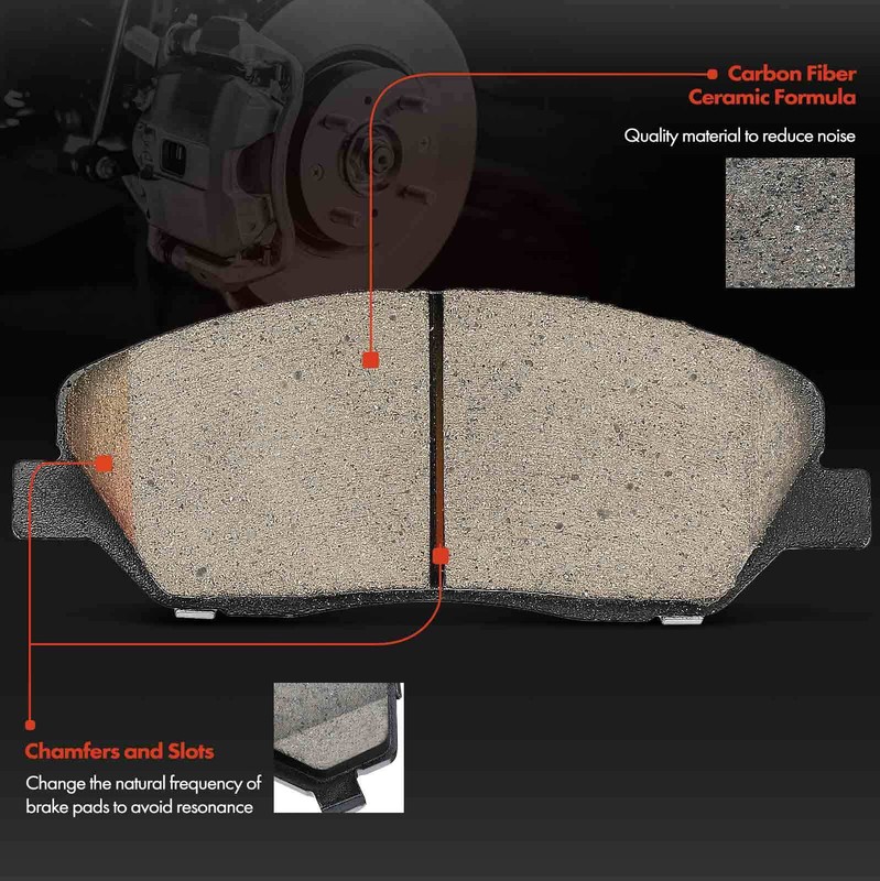 Front Disc Brake Rotors & Ceramic Brake Pads for Hyundai Genesis 2009-2011 3.8L gallery