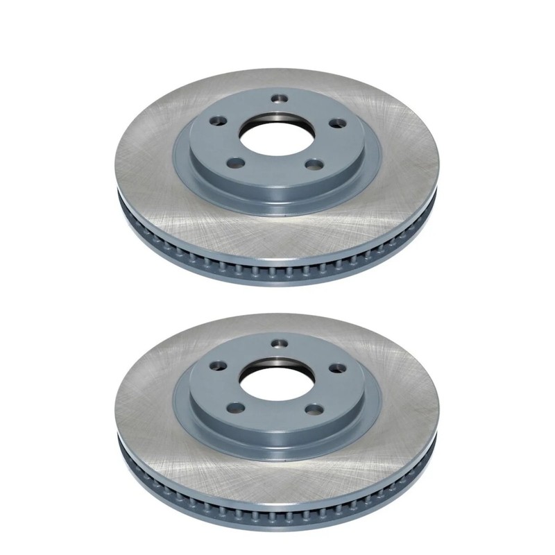 Front Set of 2 Titanium Series Disc Brake Rotors DuraGo BR55034-01