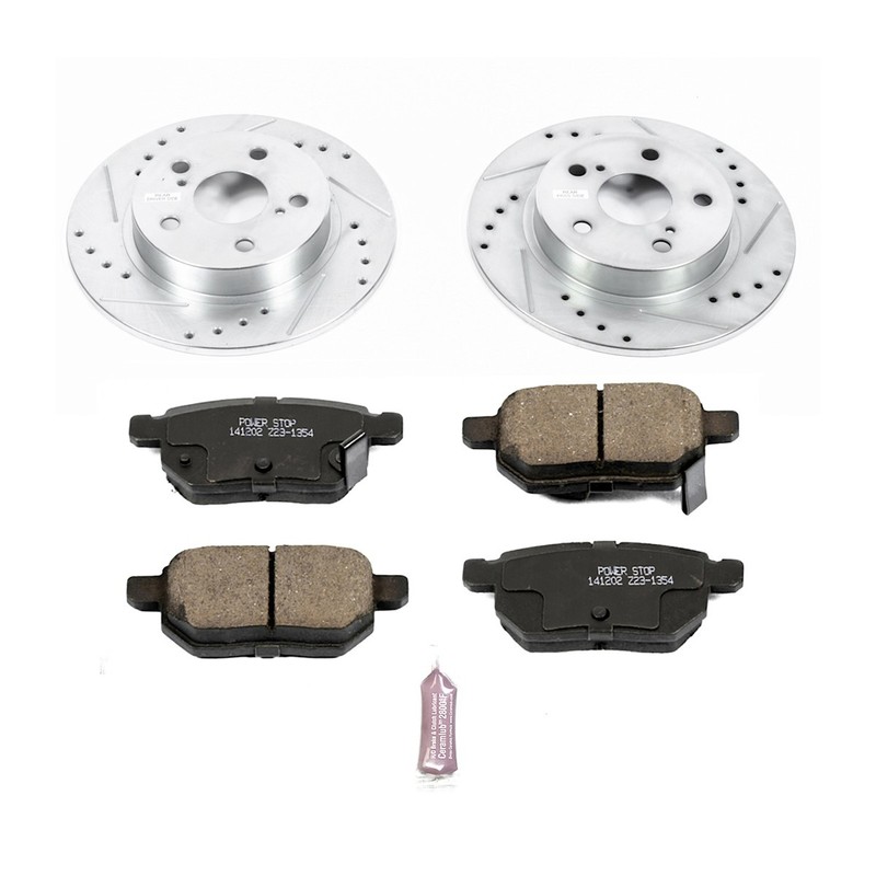 Powerstop Rear 2 Wheel 279mm Brake Discs Calipers Pads Kit for 2011-16 Scion TC gallery