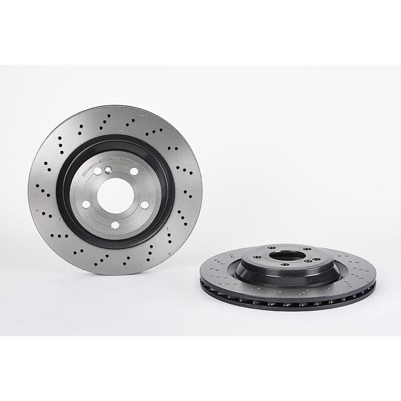 Fits 2013-2015 Mercedes-Benz SL550 Front + Rear Coated Brake Rotors - Brembo OE gallery