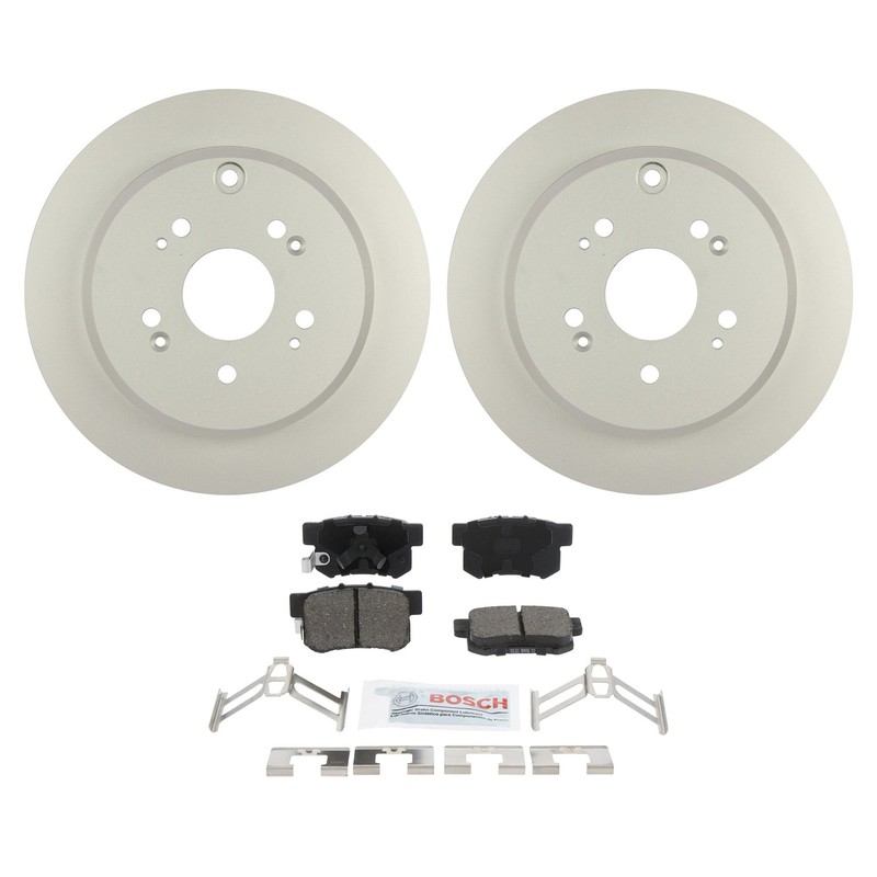 Bosch Rear Disc 305mm Brake Rotors & Ceramic Brake Pads Kit for Acura RDX CR-V