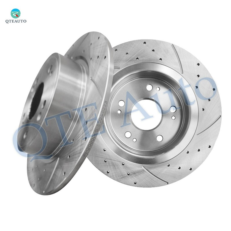 Rear 282mm Drilled Slotted Brake Disc Rotors For 2016-2022 Acura ILX