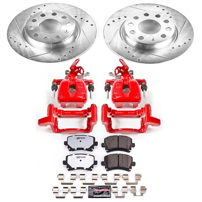 KC5666-26 Powerstop Brake Kit With Calipers 2-Wheel Set Rear for VW Golf 2010 gallery