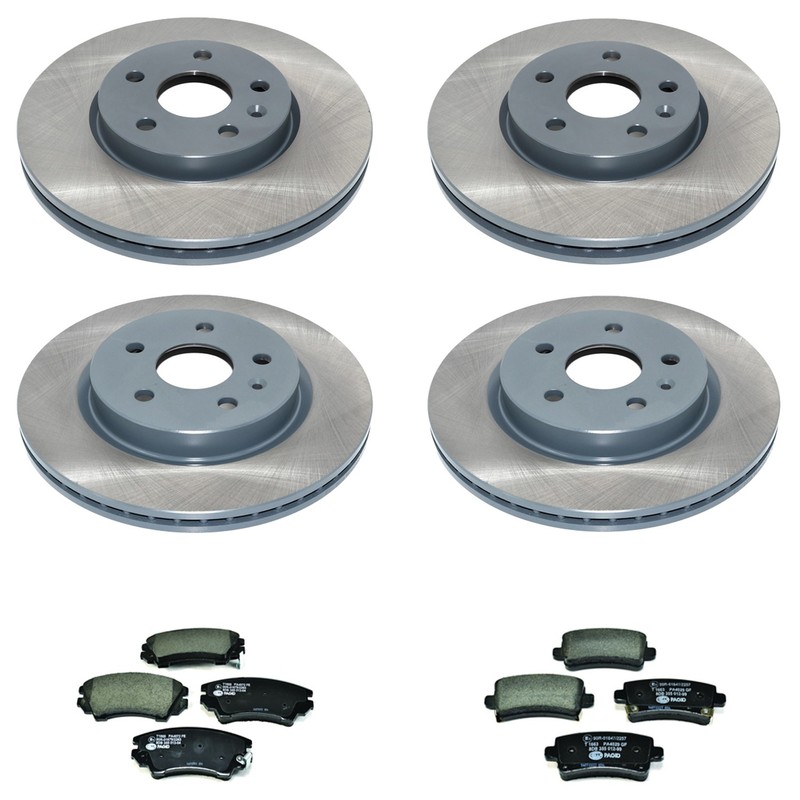 DuraGo Front Rear Rotor Hella Low-Met Brake Pad Kit for LaCrosse Regal 2014-2016