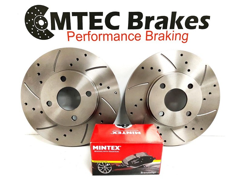 Ford Fiesta ST150 12/04-05/09 Front Rear Drilled Grooved Brake Discs Mintex Pads gallery