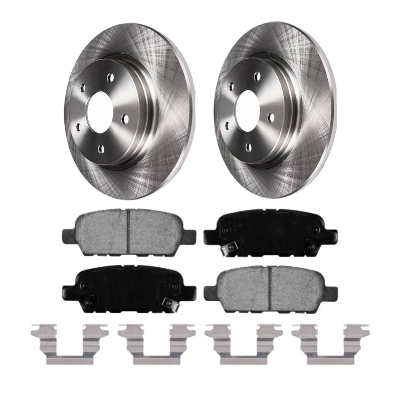291mm Rear Brake Rotors & Ceramic Pads Kit for Nissan Altima Sentra Juke 5-Lugs