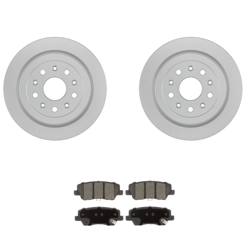 Bosch Rear 315mm Disc Brake Rotors & Ceramic Brake Pads Kit for Cadillac CTS