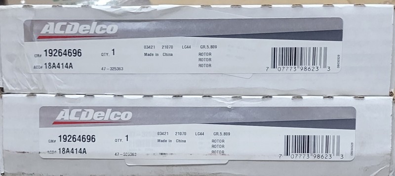SET OF 2 Disc Brake Rotors Front ACDelco 18A414A SC gallery