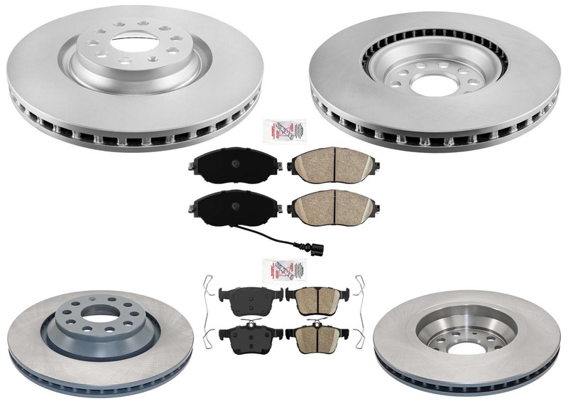 F&R Disc Brake Rotors Brake Pads fits Volkswagen Arteon 2019 2020 2021 2022 2023