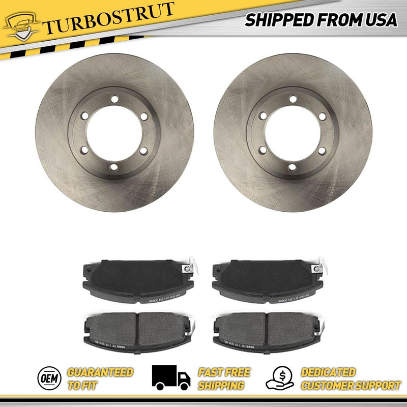 Front OE Brake Rotors Brake Pad For 1997-2005 Chevrolet LUV Lifetime Warranty