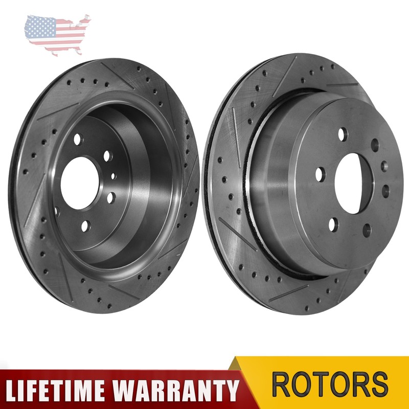 324mm Rear Drilled Brake Rotors for Chevy Colorado GMC Canyon 2015-2022 Pair