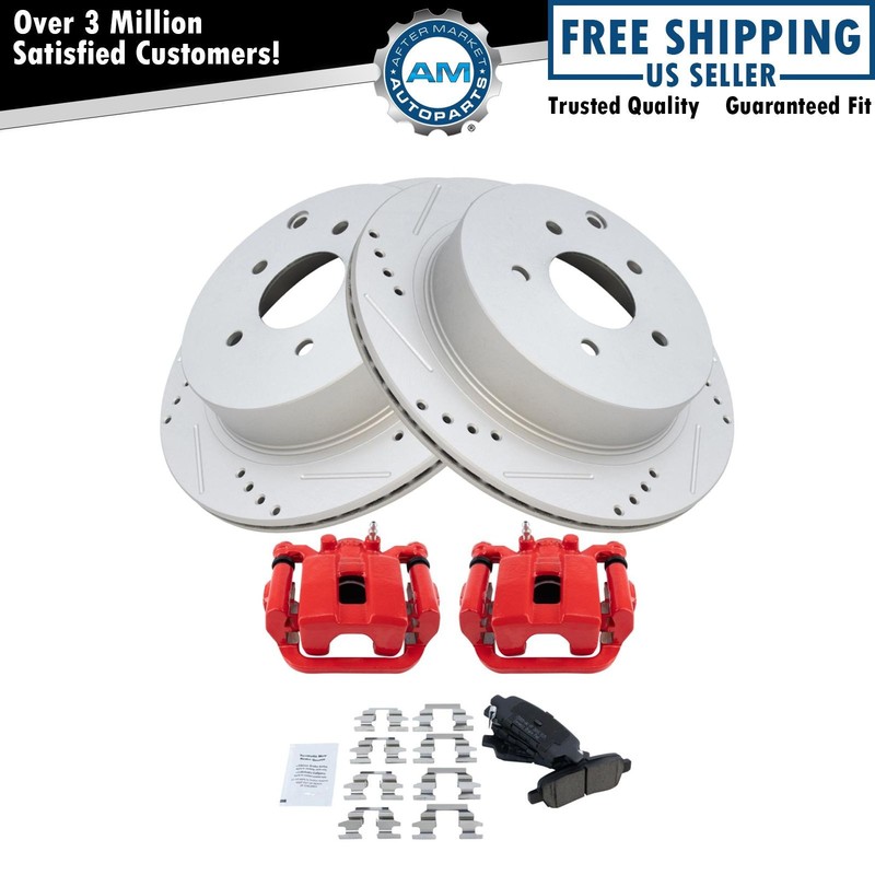 Rear Ceramic Brake Pad & Rotor Kit Fits 2003-2007 Nissan Murano 2004-2009 Quest