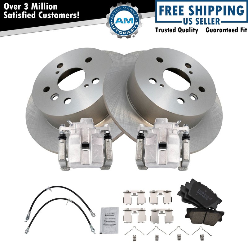 Rear Brake Pad & Rotor Kit Ceramic For 2013-2015 Toyota Avalon 2012-2017 Camry