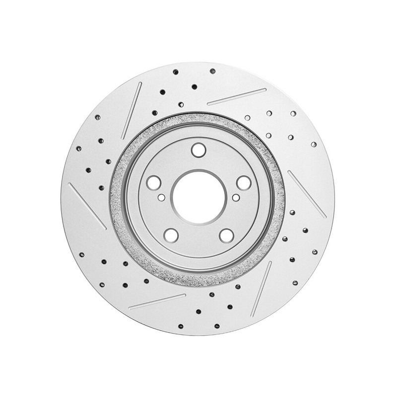 For Lexus RX330 RX350 Toyota Highlander Front Drilled Rotors Ceramic Brake Pads gallery