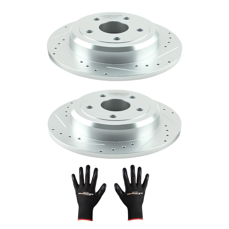 Rear Drilled & Slotted Disc Brake Rotor for Dodge Durango 2011-2020 S-53061