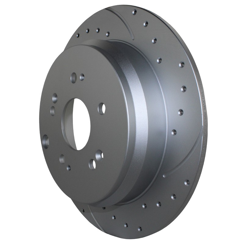 Bison Performance Pair Set 2 Rear Drilled Coated 305mm Brake Rotors for RDX CR-V gallery