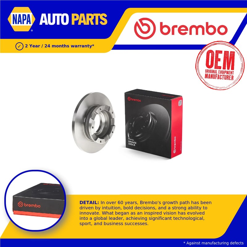 2x Brake Discs Pair Solid fits FORD TRANSIT V363 2.0D Rear 2016 on 288mm Set New