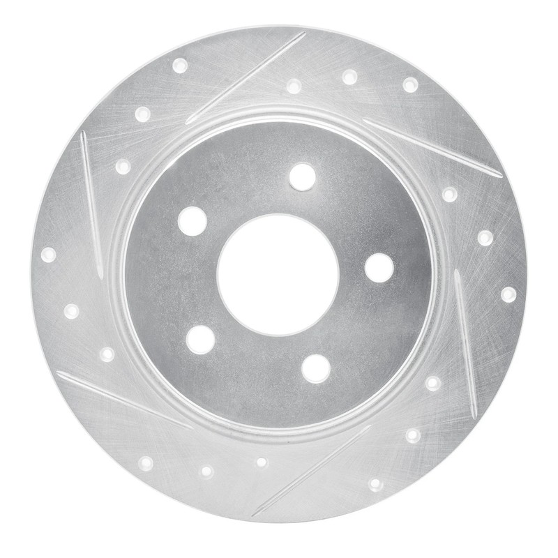 R1 Concepts eLINE Drilled & Slotted 1-Piece Rear Passenger Side Brake Rotor