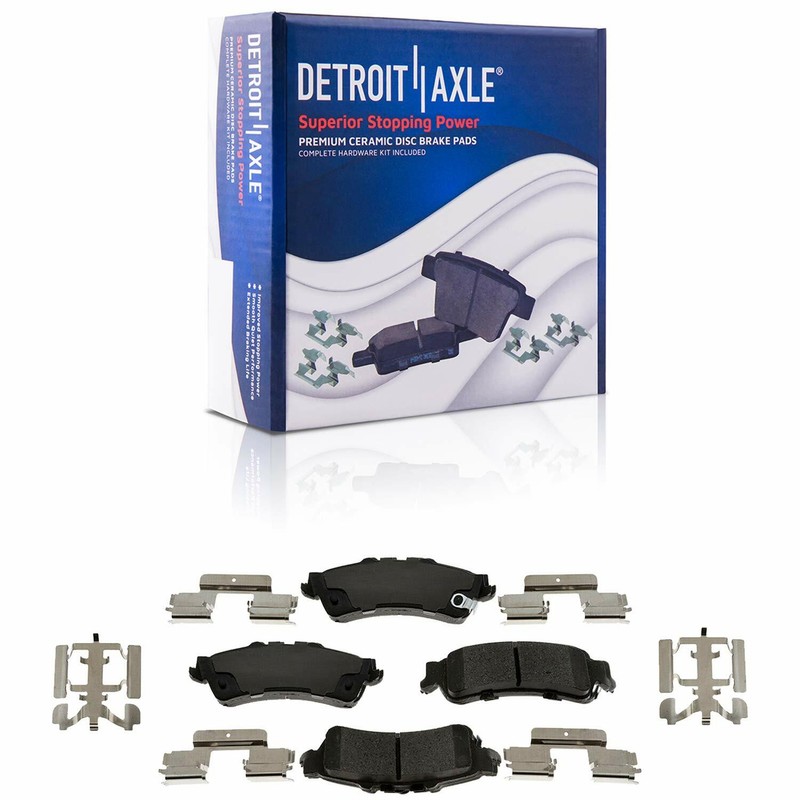 2WD Front Rear Drilled Rotors Brake Pad +24pc Lugnut +key for Tahoe Yukon Astro gallery