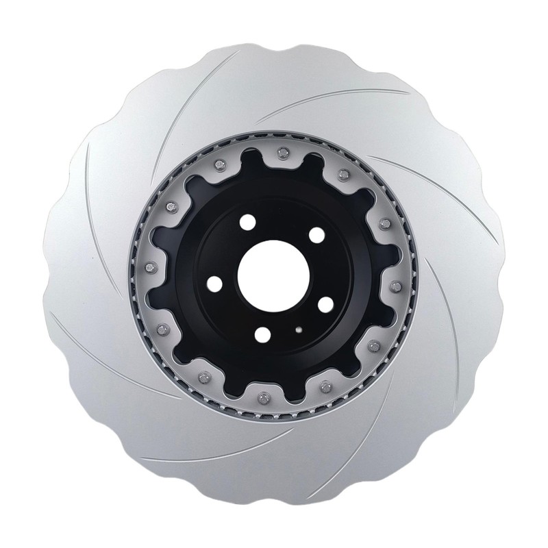 Two-Piece Front Floating Slotted Brake Rotors For AUDI A7Quattro(14-18) S7 RS7 gallery
