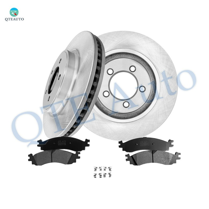 6PC Front 305.05mm Brake Disc Rotors-Brake Pad For 2006-2010 Mercury Mountaineer