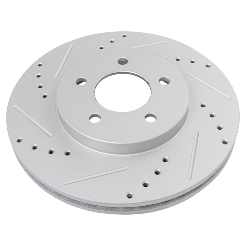Front Ceramic Pads & Drilled Slotted Coated Performance Rotor Kit for Ford gallery