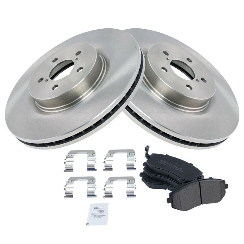 TRQ Front Brake Pad & Rotor Kit Brake Rotor For 2009 Subaru Legacy gallery