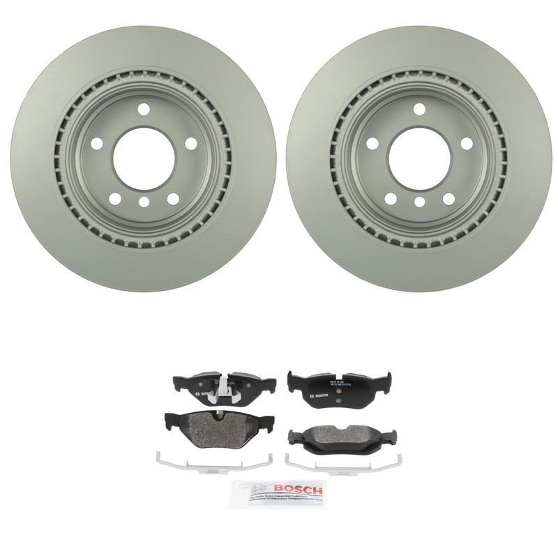 Bosch Rear Quietcast Rotors Ceramic Disc Brake Pad Kit For BMW E90 325i 2006