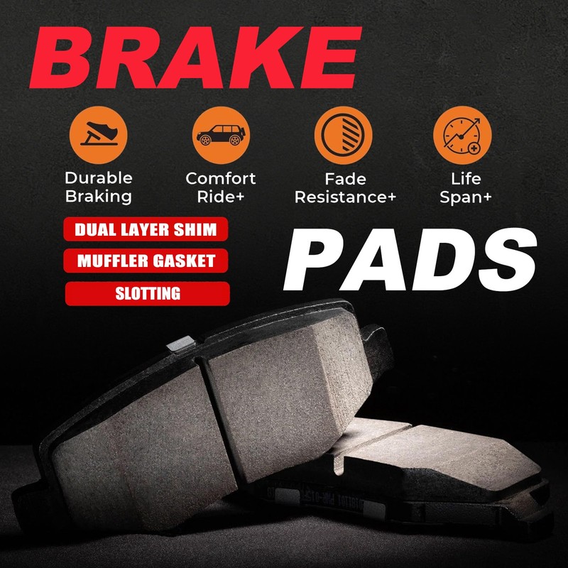 Front Rear Drilled Rotors Brake Pads for Chevy GMC Suburban Yukon XL 1500 Tahoe gallery