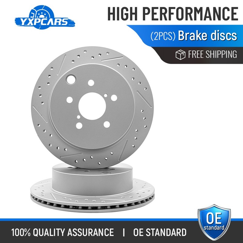 278mm Vented Rear Drilled Disc Brake Rotors Kit for 2014 – 2018 Subaru Forester