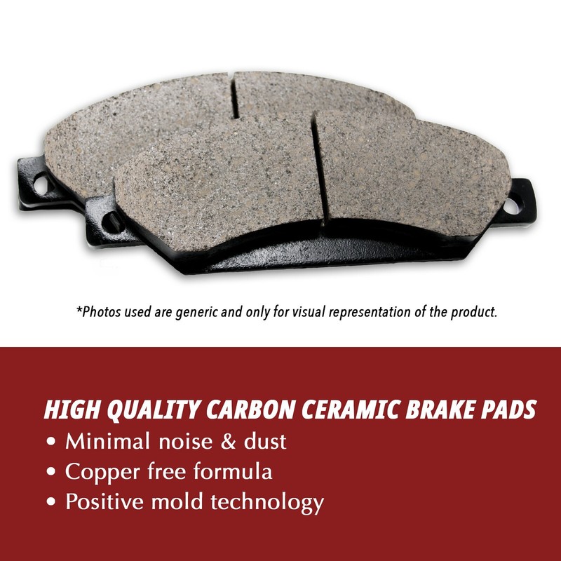 Front & Rear Brake Rotors + Ceramic Pads for Hyundai Sonata Kia Optima gallery