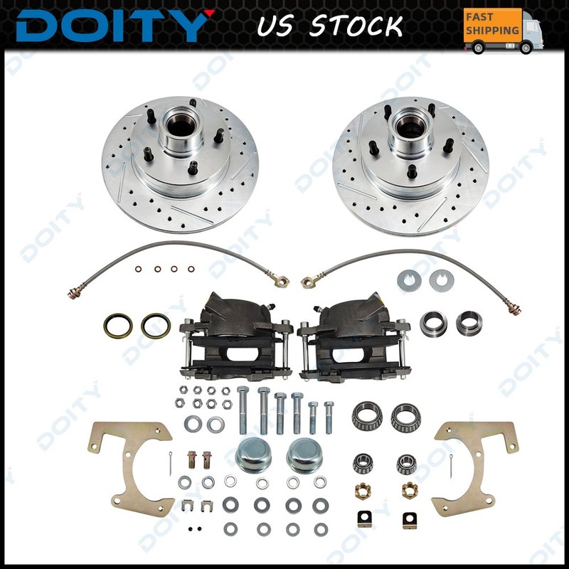 For 47 – 59 Chevrolet 1/2-Ton Truck Drilled/Slotted rotor Deluxe Disc Brake Kit
