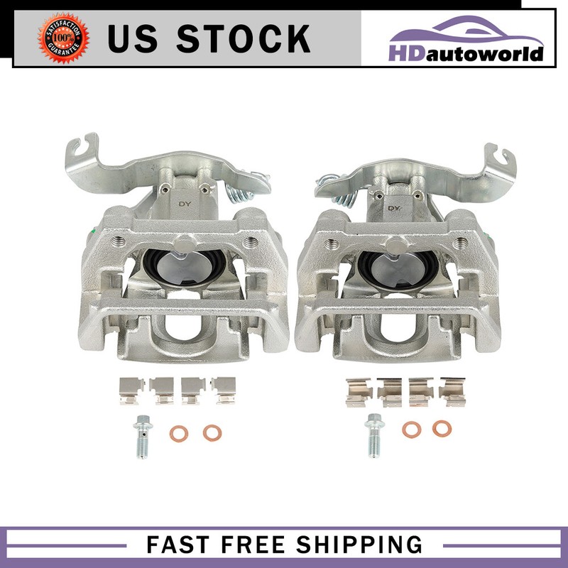 2x For 2005 2006 2007 Ford Five Hundred Freestyle Rear Brake Calipers W/ Bracket