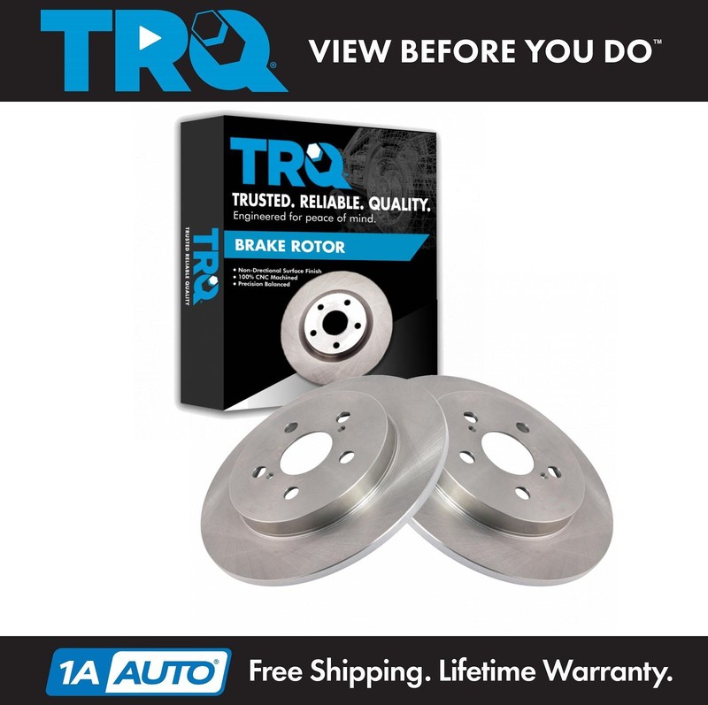 TRQ Rear Disc Brake Rotors Pair Set of 2 for Vibe Matrix Prius CT200h Corolla