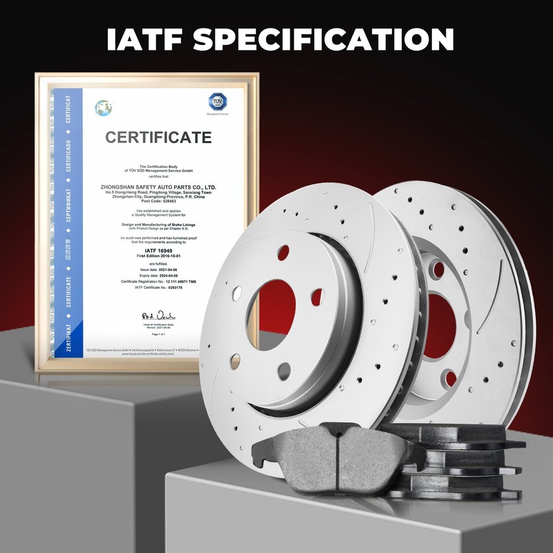 Front Drilled Rotors Calipers + Brake Pads for Ford Expedition F-150 Navigator gallery