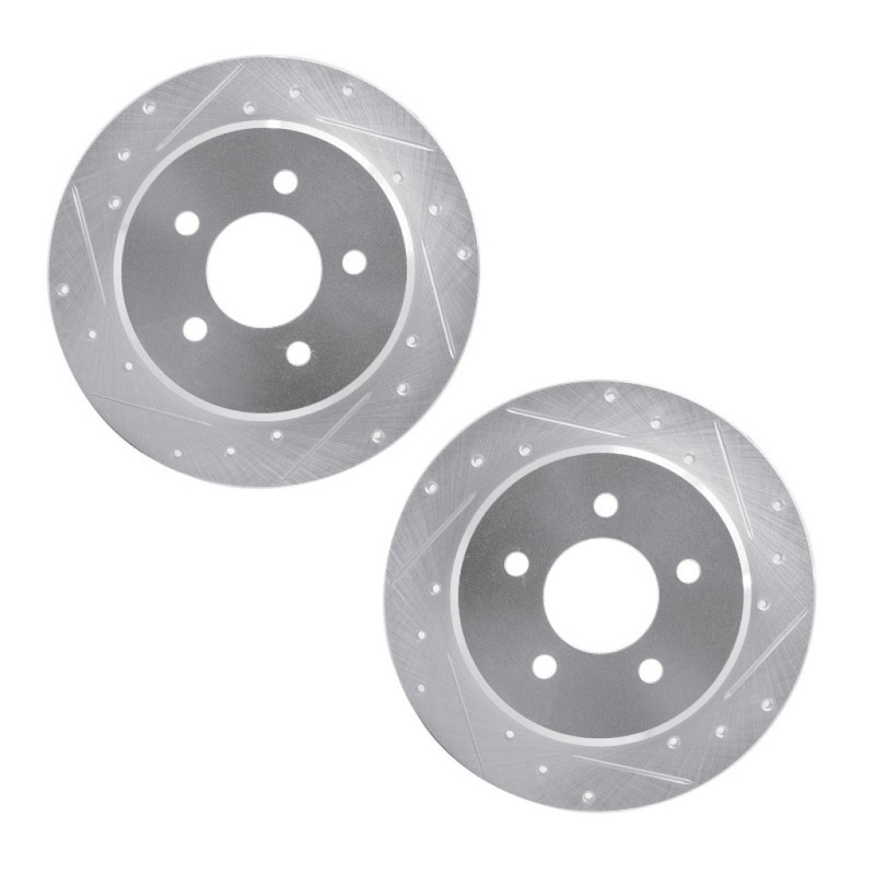 For Plymouth Grand Voyager 1997 Rotors | Silver | Drilled And Slotted Rotor gallery