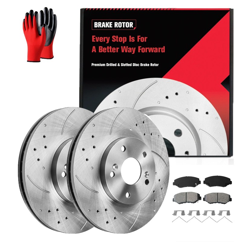 300mm Front Disc Rotors + Ceramic Brake Pads For Honda Accord Pilot 2003 – 2008