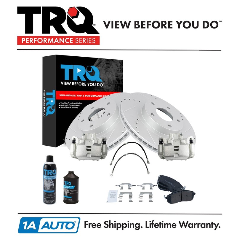 TRQ Performance Front Brake Pad & Rotor Kit Fits Nissan