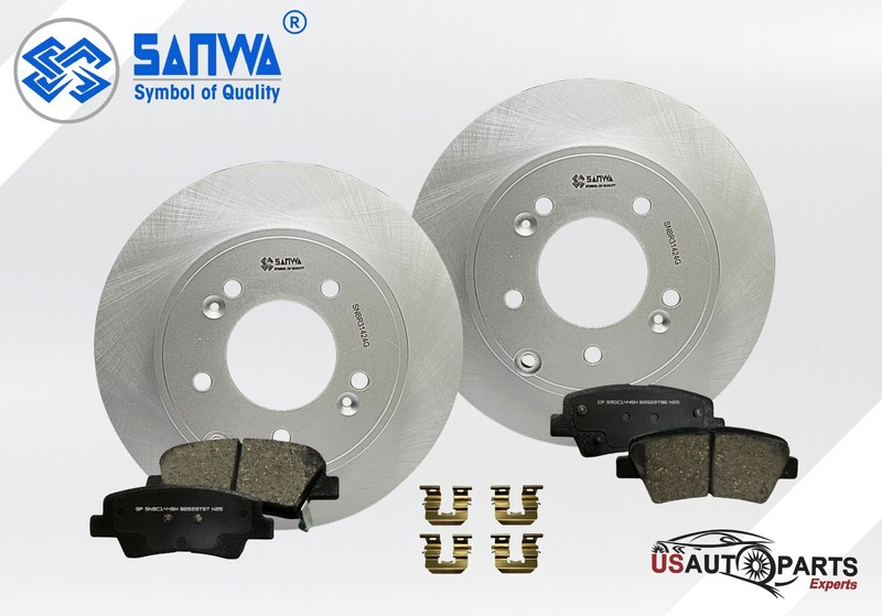 REAR BRAKE ROTOR SOLID GEOMET COATED &CERAMIC PAD KIT 284 mm FOR HYUNDAI 11-17