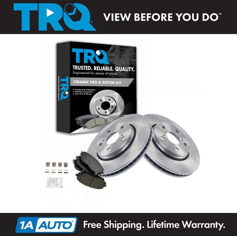 TRQ Front Posi Ceramic Disc Brake Pads & Rotors Kit for Toyota C-HR New