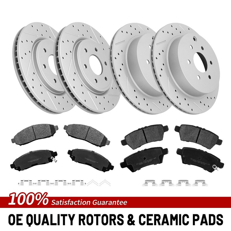 Front Rear Brake Rotors Ceramic Pads Kit For Nissan Pathfinder 2005 2006 – 2012