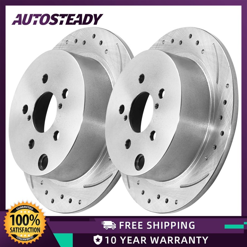 10.79 inch (274mm) Rear Drilled Brake Rotors Kit for Crosstrek Forester Impreza